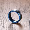 Deseo más vendido anillo de diamantes de boda prismático de zafiro nuevo transfronterizo moda europea y americana anillo de pareja para hombres y mujeres