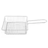 Cesta de Fritura de Acero Inoxidable Malla Filtrante Tamiz Redonda Canasta para Freír Papas Fritas Snacks Malla de Fritura Cuadrada Canasta Mini para Pollo Frito