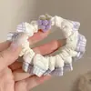 Scrunchie de cetim plissado estilo coreano para mulheres, novo modelo 2026, alta elasticidade, prendedor de cabelo durável, faixa de cabelo, acessório de cabelo elástico