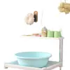 Estante Multifuncional para Lavabo de Pie con Espejo, Estante de Almacenamiento Multicapa para Baño, Cuarto de Ducha, Dormitorio