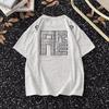 Camiseta Bordada de Manga Corta de Estilo Americano de Moda para Hombres y Mujeres, Top de Verano de Peso Pesado con Media Manga y Cuello Redondo para Parejas