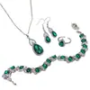 Collar Pendientes Anillo Abierto de Zirconia de Lujo Ligero Europeo y Americano Traje de Joyería Joyería de Calabaza Venta Caliente Temperamento Transfronterizo Noble de Alta Calidad
