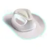 Sombrero de Fiesta Colorido Rosa de Ala Ancha con Luces, Sombrero Blanco Perlado con Forma, Sombrero de Vaquero Colorido Guía de Luz de Carnaval