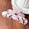 Volume de Cabelo Retrô Doce Versátil Fashion Elegante Garra de Cabelo Francesa Flor Garra de Acetato 2024 Novo Presilha de Cabelo Simples