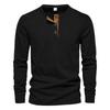 2025 Novo Outono e Inverno Venda Quente Transfronteiriça Masculina Outdoor Amazon Veludo Cotelê Casual Gola Redonda Cor Lisa Manga Longa Moletom