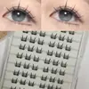 Pestañas de Ciervo Densas de Gran Volumen sin Pegamento DIY Suaves Extensibles Pestañas Postizas Aspecto Natural Asiático Mestizo Frescas y Rizadas