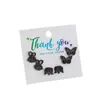 Pendientes de acero inoxidable de moda con nuevos diseños calados de abeja, elefante y mariposa, perfectos para niñas, versátiles y elegantes.
