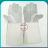 Guantes de Soldadura Largos Manga de Cuero de Vaca de Dos Capas Guantes Protectores Guantes Protectores para Soldador Corte y Rectificado