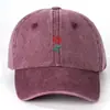 Moda Casual de Tendencia Transfronteriza Bordado de Rosa Gorra de Béisbol de Parte Superior Suave Versátil para Exteriores Protección Solar Ala Ancha Circunferencia de Cabeza Grande