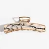Pasador de Perlas para Mujer Clip de Lazo Estilo Coreano Pinza de Tiburón para la Parte Trasera de la Cabeza Accesorios Metálicos Grandes y Simples para el Cabello