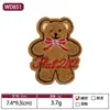 Etiqueta de Tecido Cabeça de Urso Fofa Mais Vendida Transfronteiriça Patch para Acessórios de Roupa Feitos à Mão DIY Patch Bordado Cartoon Patch com Furo