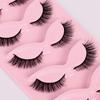 Maquiagem de Palco Cílios Postiços Tridimensionais Russian Curl Transfronteiriços 10 Pares Cílios de Fibra Sintética Natural Cílios de Haste Rígida Europeus e Americanos