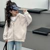 Chaqueta de Suéter con Capucha de Punto para Niñas 2024 Nueva Primavera y Otoño Zhongda para Niños Top Delgado Brillante