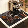 Tapete absorvente de secagem rápida para máquina de café de lama de diatomáceas transfronteiriça, tapete de drenagem para mesa de cozinha, tapete isolante de luxo leve para mesa de jantar, atacado