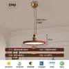 Lámpara Colgante Inteligente Estilo Crema Francesa para Restaurante, Forma de OVNI Japonesa Creativa con Brazo Oscilante Espectro Completo Protección Ocular Luz para Comedor