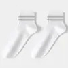 Calcetines Cortos Rayados Clásicos para Hombre, Calcetines Deportivos Absorbentes de Sudor de Media Pantorrilla para Primavera y Verano, Calcetines Cortos y de Media Pantorrilla Antibacterianos al por Mayor, Industria de Calcetines de Zhuji