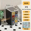 Bote de basura grande con tapa para la sala, la cocina y el uso en el hogar; El diseño de operación con el pie elimina la necesidad de agacharse; resistente al olor; también funciona como portapañuelos