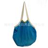 Em Estoque Forro Dobrável Algodão Bolsa de Malha Grande Fruta Algodão Bolsa de Malha Algodão Puro Tote Bolsa de Malha Sacola de Compras Tecida