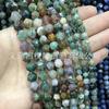 Ágata india natural cortada con cuentas sueltas, cuentas con agujeros tallados en forma de diamante, joyería artesanal, venta al por mayor, cuentas con forma de diamante