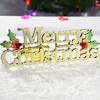 Enfeites de Natal Decorações de Natal Cartão de carta de Natal Placa em tecido não tecido inglês Natal Feliz marca