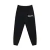 Pantalones Largos Casuales Unisex con Estampado de Letras Logo y Cordón Estilo Básico Tinta Salpicada Ropa de Pareja