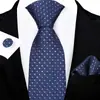 Conjunto de Corbata de Tres Piezas para Hombre 8cm Ropa Formal de Negocios Corbata Bordada Jacquard de Seda de Poliéster Logo Corbata Atada a Mano Personalizada