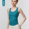 Top de tirantes tipo racerback con cuello en U para yoga, con tiras cruzadas y diseño de espalda calada, sujetador deportivo con copas integradas antideslizante