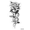 Calcomanías de Tatuaje de Jugo Herbal Estilo Europeo y Americano Serpiente Flor Media Manga Calcomanías de Tatuaje Semipermanente Impermeables y a Prueba de Sudor Dibujos Animados