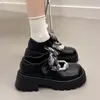 Versátiles zapatos Mary Jane JK para mujer, nuevo modelo primavera y otoño 2026, estilo universitario, zapatos de cuero con suela gruesa y moño para mujer