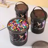 Caneta marcador acrílica de ponta macia com corpo preto, não mancha, adequada para sobreposição de cores, caneta aquarela para material escolar de jardim de infância