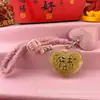 Beige Agua Oro Puro 999 Corazón Princesa Por Favor Prospera Llavero Colgante Dorado Encanto para Bolso de Teléfono Regalo Promoción