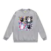 Otoño e invierno estilo japonés marca de moda cabeza de simio estampado de dibujos animados unisex joven suéter sudadera holgada venta al por mayor y dropshipping