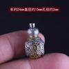 Liga prateada tibetana de três vias prata antiga incrustada mantra de seis palavras integrado três vias acessórios de miçangas Wenwan Diamante Estrela Lua