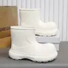 Botas de Chuva para Mulheres 2025 Novo Verão Leve Simples Clássico Cor Sólida Exterior Sola Grossa Impermeável Botas de Chuva para Mulheres