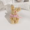 Conejo de peluche de tela con forma de estrella de cinco puntas y lazo de otoño e invierno con colgante, accesorios de joyería DIY al por mayor