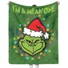 Monstro Verde de Natal Grinch Flanela Impressão Digital Manta de Cochilo Manta de Sofá Manta de Ar Condicionado Dropshipping