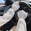 Encaje Alta densidad Dama manga abullonada verano protección solar holgado exterior manga de hielo equitación conducción protección solar verano sobremanga