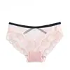 Ropa interior sexy europea y americana para mujer, cintura baja, media cadera, perspectiva, encaje de lunares, ropa interior sexy, tentación, bragas transparentes