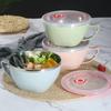 Tazón de fideos instantáneos de acero inoxidable con tapa, venta al por mayor de fábrica, tazón de fideos para sopa, lonchera para estudiantes, tazón de cantimplora, taza de fideos instantáneos de comida rápida