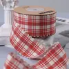 Encaje a cuadros cinta accesorios para el cabello material regalo empaque de flores zapatos flor sombrero de paja moño borde ondulado cinta a cuadros