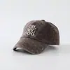 Boné de beisebol infantil estilo vintage para atacado, disponível em várias cores, chapéu de sol para atividades ao ar livre, boné de bebê personalizado com letra para outono