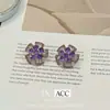 Brincos de Flor em Diamante Estéreo de Alto Padrão, Novo Estilo, Estilo Celebridade da Internet, Brincos de Luxo Acessível e Atmosféricos, Estilo de Hong Kong