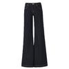 Roupas Femininas de Seda Laranja # Jeans Wide-Leg Retrô Americano para Garotas Descoladas, Cintura Baixa, Versátil, Emagrecedor, Solto, Calças de Perna Reta Comprimento Total para Mulheres