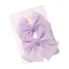 Set de Pinzas para el Cabello de Malla con Lazo de Color Sólido para Niñas, Accesorios para el Cabello, Set de Pinzas Laterales de Princesa