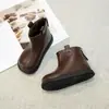 Botines Cortos Estilo Coreano para Bebés Niños 2026 Otoño Nuevo Cremallera Versátiles de Moda Niños Niñas Suela Suave Botas de Piel