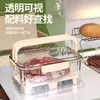 Caja Portátil para Conservar Frescura Brote de Primavera al Aire Libre Caja de Almuerzo de Gran Capacidad Grado Alimenticio Refrigerador Caja de Almacenamiento de Verduras y Frutas