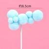 Paquete de 10 Decoraciones para Pastel de Cumpleaños Bola de Pelusa Nube Inserción Arcoíris Luna Nube Blanca Globo Aerostático Adornos de Inserción