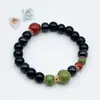 Colección de Cuentas Jingdezhen Cuentas Budistas Pulsera de Cerámica Popular Nuevo Estilo Chino Fresco y Sencillo Estilo Nacional Tejido Puramente Hecho a Mano