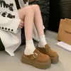 Zuecos de Mujer Estilo Birkenstock con Plataforma de Suela Gruesa para Aumentar la Altura, para Uso en Exteriores, Modelo Nuevo Primavera 2026, Zapatos de Caña Baja para Mujeres Bajitas