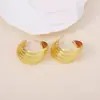 Pendientes Transfronterizos de Metal Nuevo de Nicho con Forma de Concha Retorcida Estilo Marino Apilamiento Multicapa Anillo Geométrico Estilo de Alta Gama para Mujer